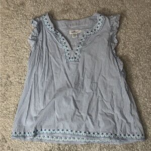 Vineyard Vines Blue and White Striped Blouse